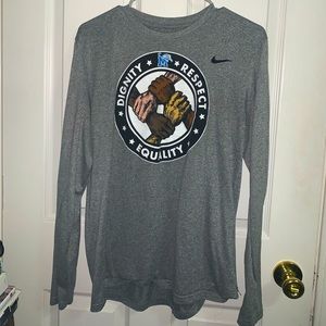 Nike Dri Fit Memphis Tigers Equality Long Sleeved Active Tee